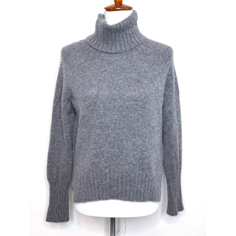 MAGASCHONI Womens Cashmere Turtleneck Medium Gray Soft Winter Minimalist Luxury